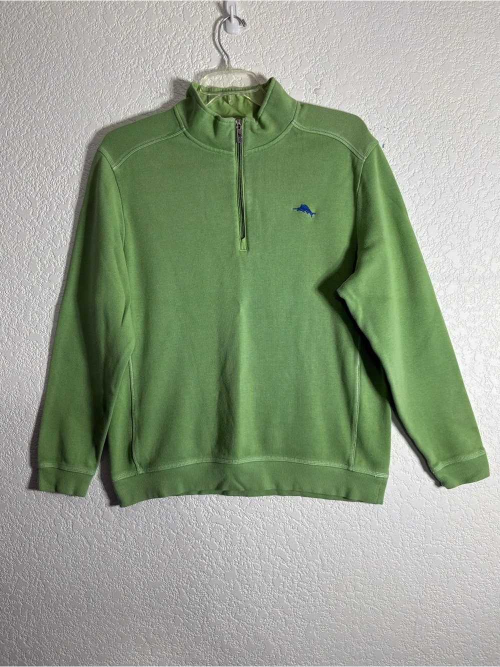 Tommy Bahama Light Green Quarter-Zip Pullover